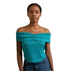 Free People NWT  Sz Large  Off Shoulder  Cooler In Capri